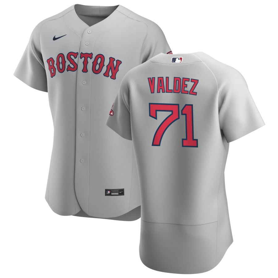 Boston Red Sox #71 Phillips Valdez Men Nike Gray Road 2020 Authentic Team MLB Jersey